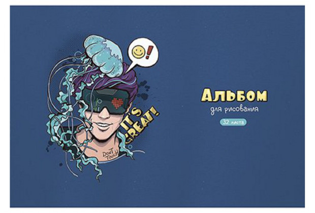 Альбом 32л А4 МЕДУЗА 100гр/м2 ТВИН-лак на скрепке