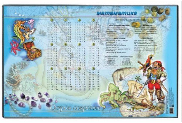 Планшет настольный "Математика", 380*590мм, ПВХ/картон  ДПС