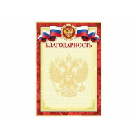 Грамота А4, Благодарность, мел.картон 190г/м