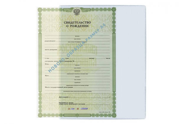 Карман для докуметов А4 и свидетельств 305*222мм, 300 мкн ДПС