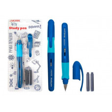 Ручка перьевая deVENTE School Stydy pen + 2 ампулы, синий