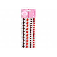Стразы самоклеящиеся deVENTE DIY Two Tone Rhinestones 48шт красные и гранатовые
