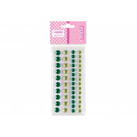 Стразы самоклеящиеся deVENTE DIY Two Tone Rhinestones 48шт темно и светло-зеленые