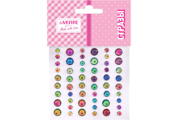 Стразы самоклеящиеся deVENTE DIY Iridescent Pearl 54 шт, переливающиеся