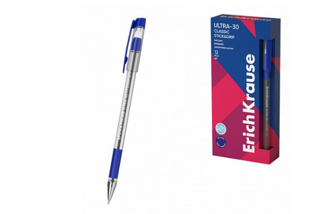 Ручка шар. Ultra 30 Stick&Grip Classic 0,7 Super Glide Techology синий