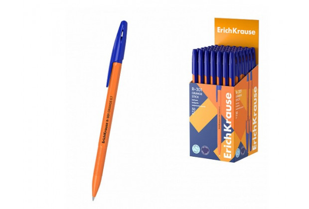 Ручка шар. R-301 Stick Orange 0.7 син.   Erich Krause