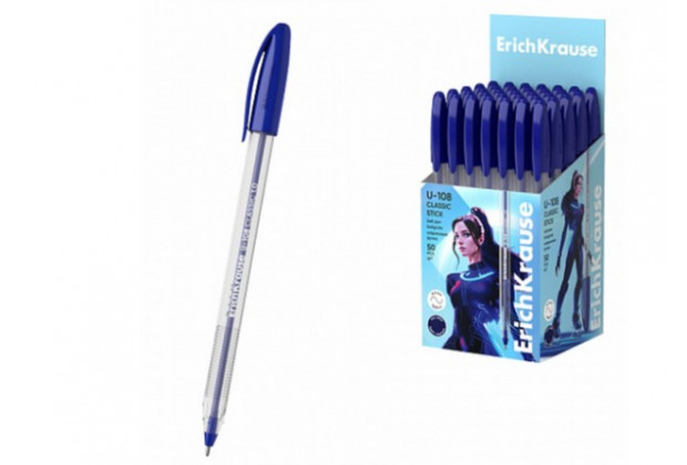Ручка шар. U-108 Classic Stick Ultra Glide Technology 1.0 син, треугольная