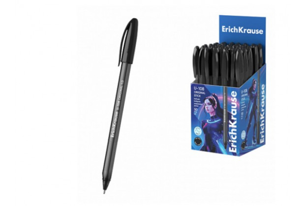 Ручка шар. U-108 Original Stick Ultra Glide Technology, треугольная, 1.0 черный