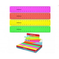 Линейка 20см пластик Neon Solid, ассорти из 4 цветов  ErichKrause