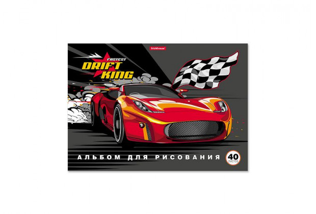 Альбом 40л А4  Drift King клеевой,  ErichKrause