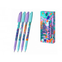 Ручка шар. U-109 Stick&Grip Tropical 1.0, Ultra Glide Technology, треугольная, резиновый грипп синий