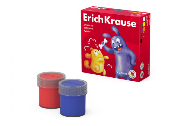 Гуашь 9цв 20мл Jolly Friends ErichKrause