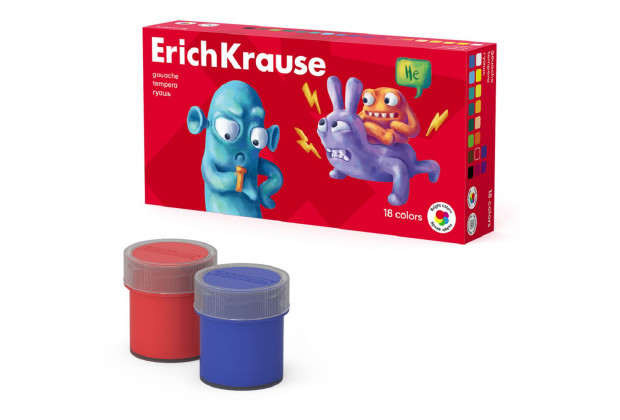 Гуашь 18цв 20мл Jolly Friends ErichKrause