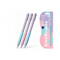 Ручка шар. ErgoLine Kids Stick&Grip Pastel 0.5, Super Glide Technology,синий, блистер