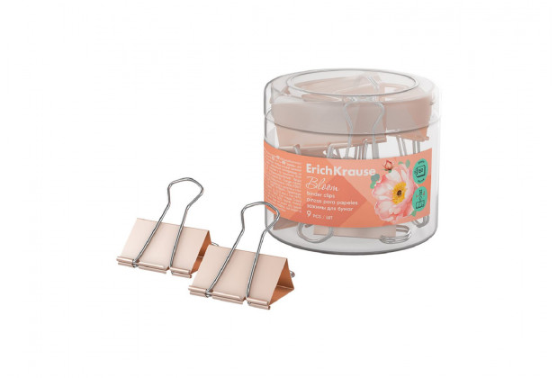 Биндер 32мм. Pastel Bloom Peach (9шт) Erich Krause