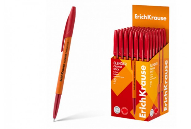Ручка шар. Slender Stick Orange 0.7, Super Glide Technology красный ErichKrause