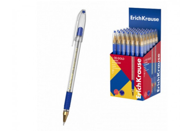 Ручка шар. L-30 Gold Stick&Grip Classic 0.5, Super Glide Technology синий ErichKrause