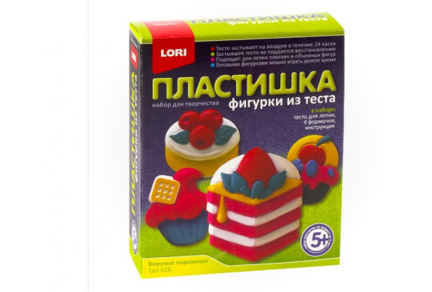 Фигурки из теста "Вкусные пирожные"