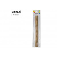 Линейка дерево 25см в упаковке MAZARI