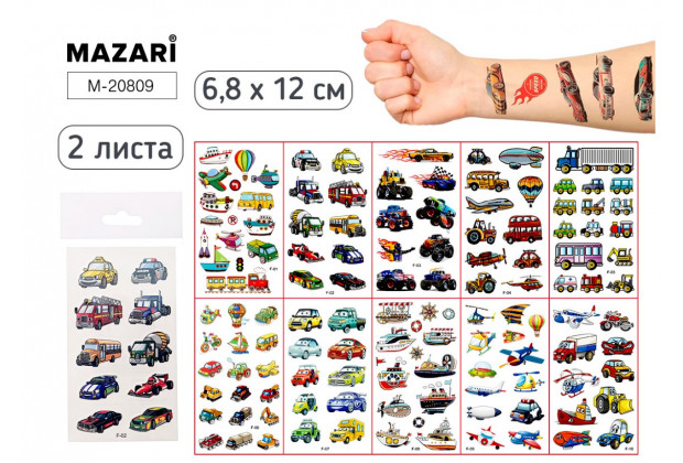 Татуировка ТРАНСПОРТ 2л 6,8*12см