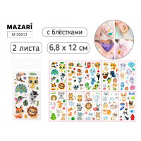 Татуировка ЖИВОТНЫЕ 2л 6,8*12см с блестками
