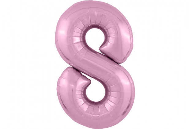 Шар Agura Slim Фламинго Цифра 8 серебро 40*102 см