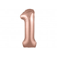 Шар Agura Slim Цифра 1 розовое золото 40*102 см