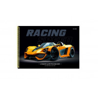 Альбом 48л А4 ЯРКИЙ СПОРТКАР 2, 100г/м,  гребень