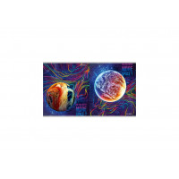 Тетрадь 48л # клетка на гребне цветном  БЕСКРАЙНИЙ КОСМОС-2 "Collezione", Твин-лак, холодная фольга