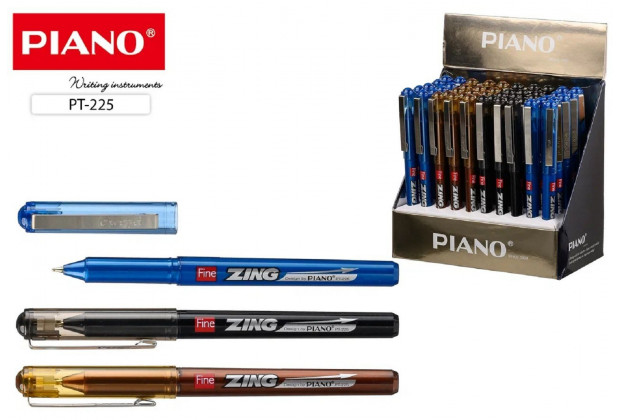 Ручка шар. Piano 225 Fine ZING 0.7мм , цв корпус,синяя