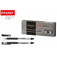 Ручка шар. Piano 350 черная 0,5 на масл.основе, пласт прозр корп.