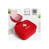 Косметичка  Аптечка 14*5,5*12,5см на молнии красный