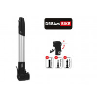 Насос ручной универсальный Dream Bike серый