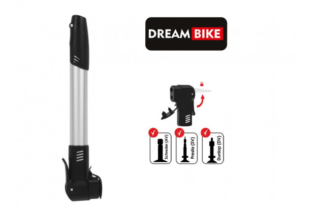 Насос ручной универсальный Dream Bike серый