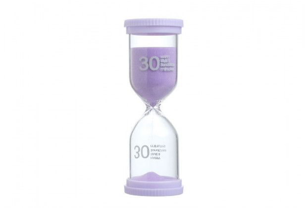 Часы песочные Happy time 30 минут 4,4*12,6см сиреневые