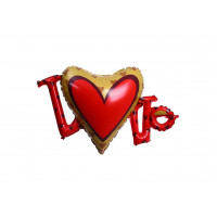 Шар фольгированный Сердце LOVE 40"