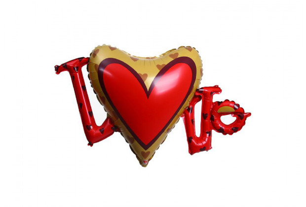 Шар фольгированный Сердце LOVE 40"