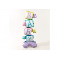 Шар фольгированный Кубики BABY 62" на подставке