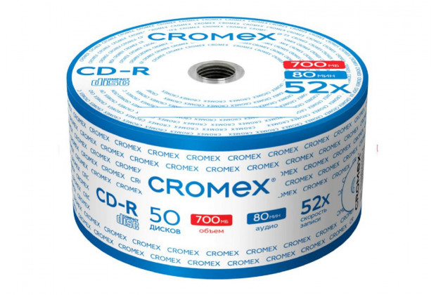 Диск CD-R 700MB 52x Cromex Bulk (термоусадка без шпиля) 50шт