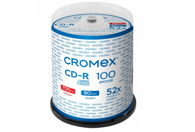Диск CD-R 700MB 52x Cromex ( упаковке на шпиле) 100шт