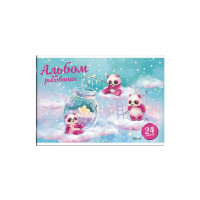 Альбом 24л А4 "МИШКИ НА ОБЛАКАХ", 100г/м,  Феникс