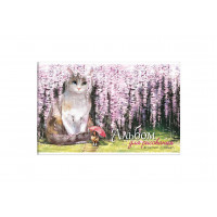 Альбом 40л А4 "КОТ В САКУРЕ" 100г/м  Феникс