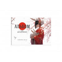 Альбом 40л А4 "ДЕВОЧКА С КРОЛИКОМ" 2 скобы, Феникс