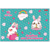 Альбом 16л А4 "Ассорти 3" на скобе Hatber