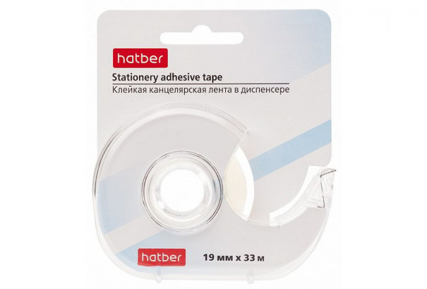 Диспенсер со скотчем 19мм*33м с европодвесом Hatber