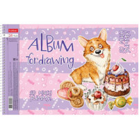Альбом 24л А4 "Из жизни корги" на спирали Hatber
