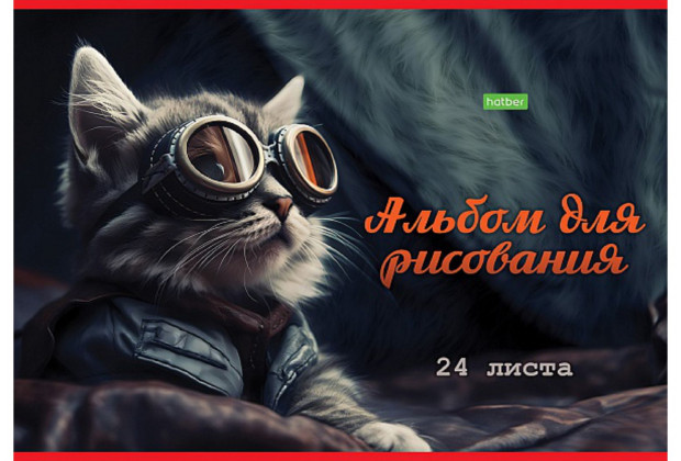 Альбом 24л А4 "Ассортт Выпуск4" на скобе Hatber
