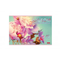 Альбом 40л А4 "Грация цветов" на скобе