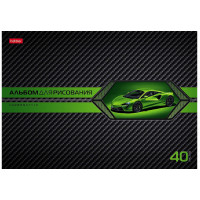 Альбом 40л А4 "AutoCarbon" на скобе
