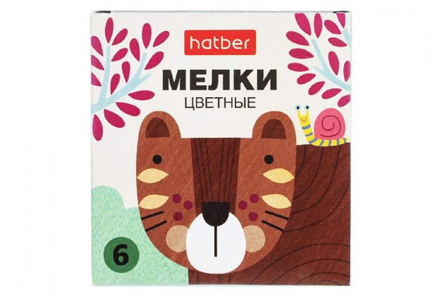 Мел цветной 6шт Нарисуй-ка!, в карт.коробке Hatber